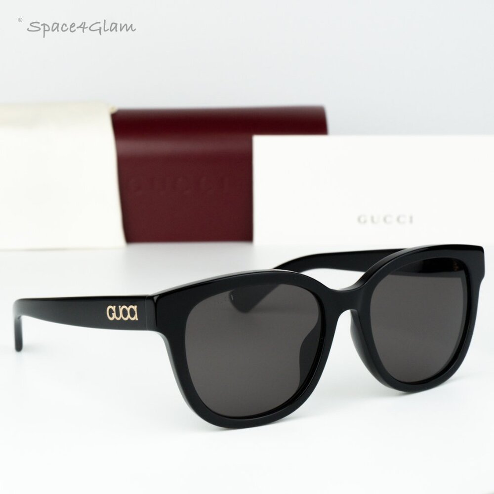 Gucci Women Sunglasses Black Grey Square GG1797SK 001 NEW AUTHENTIC